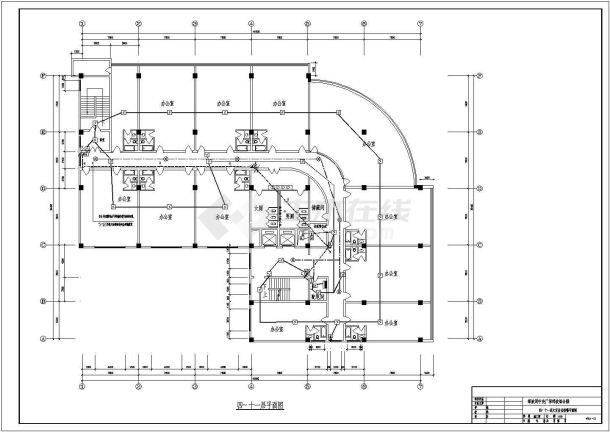 某地区某邮政办公楼全套弱电CAD施工图纸-图一