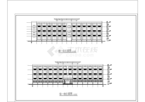 社区综合楼强弱电全套具体电气设计施工CAD图-图一