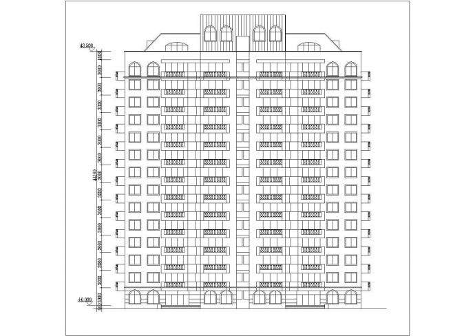 高层住宅平立面图的完整CAD图纸_图1