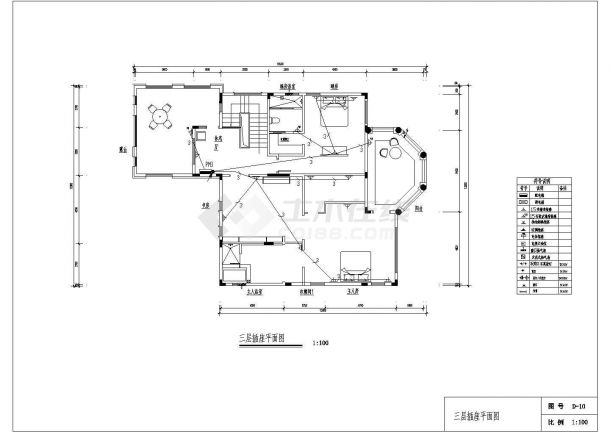 某地区别墅电气设计3cad施工图-图二