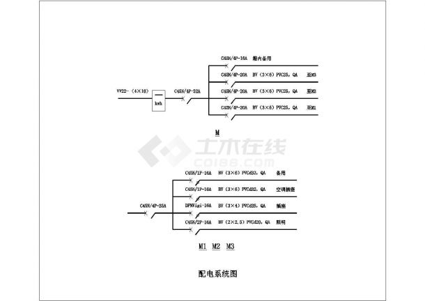 某地区小别墅电气（含土建图）设计cad施工图-图一