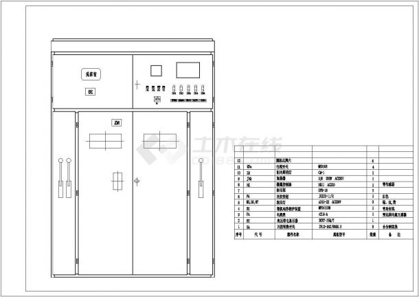 开关柜系统全套电气设计施工CAD图-图二