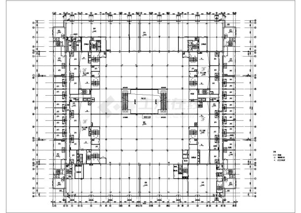 某六层大型超市建筑设计CAD施工图-图二