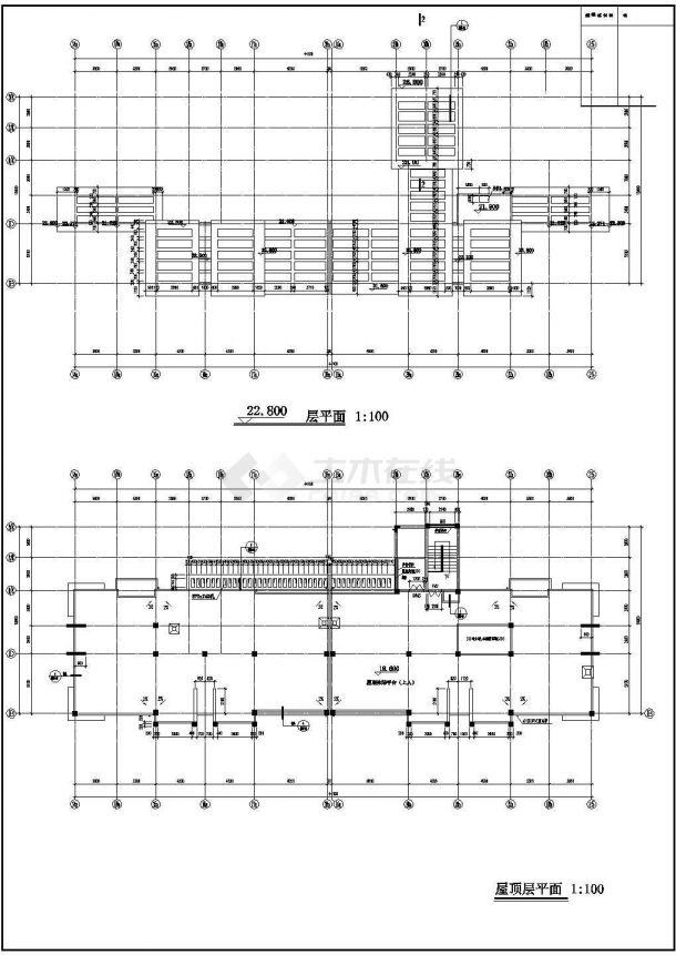 A#楼建筑设计方案及施工全套CAD图纸-图一