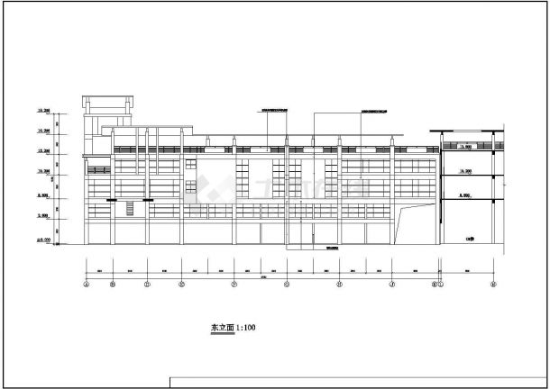 B#楼建筑设计方案及施工全套CAD图纸-图二