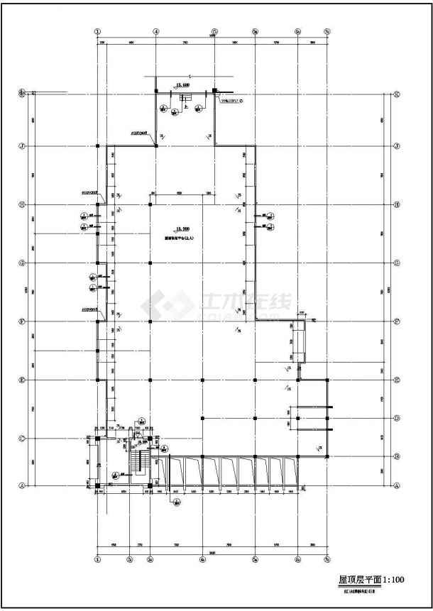 B#住宅楼建筑设计方案及施工全套CAD图纸-图二