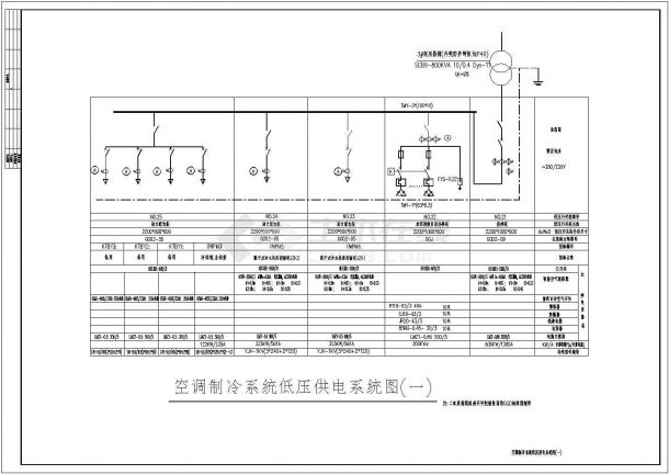 某地区空调电脑机房电气设计CAD图-图二