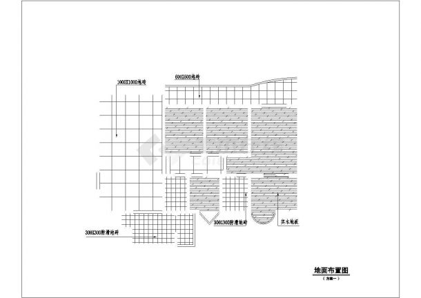 某三室二厅家装cad施工图-图二