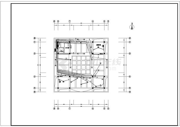 某地区四层宫殿建筑电气设计CAD图-图一