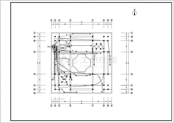 某地区四层宫殿建筑电气设计CAD图-图二