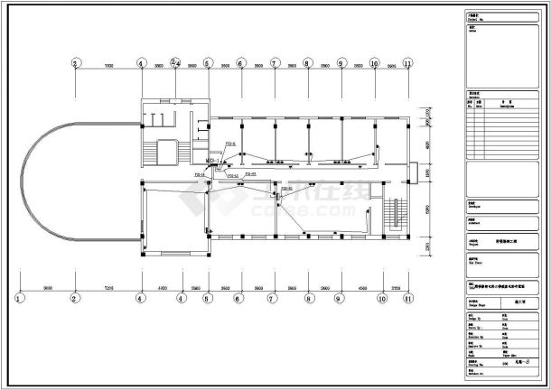 某宾馆餐厅全套电气设计施工CAD图-图二