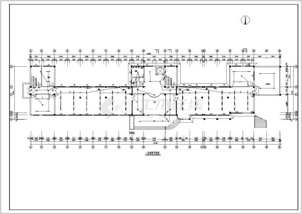 某地区办公楼电气设计方案施工图（共5张）-图一