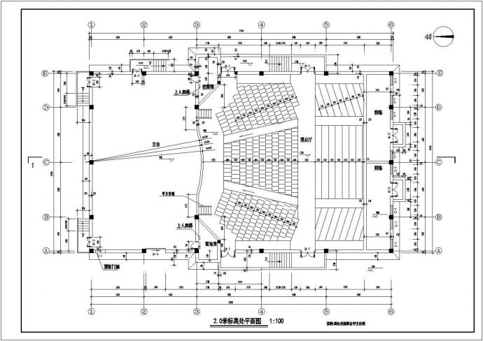 小型剧场建筑设计CAD方案施工图_图1