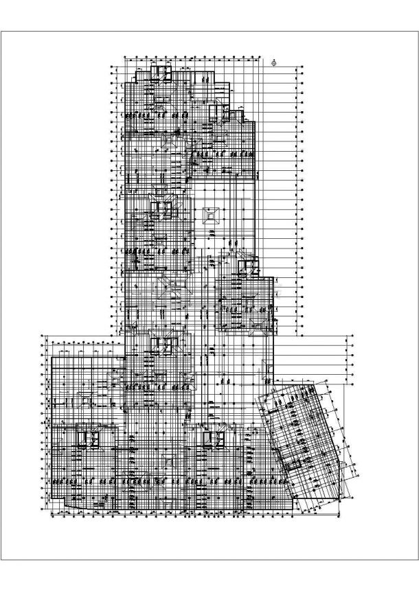 某高层大厦全套结构设计CAD施工图纸-图二