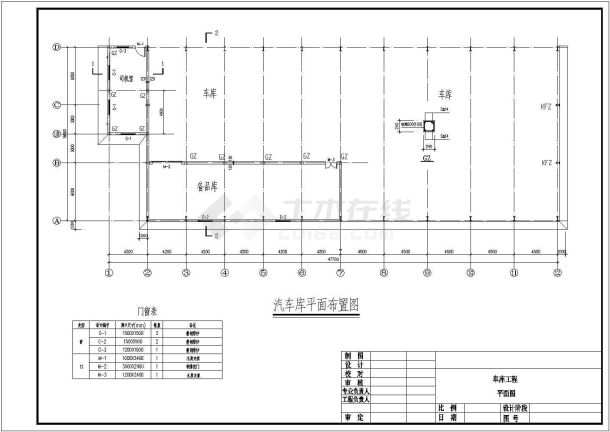 某基地轻钢结构汽车库结构设计施工图-图二