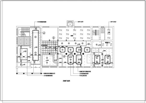 中式餐厅室内设计施工图CAD文件-图二