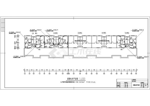 七层住宅楼全套详细施工电气设计CAD图-图二