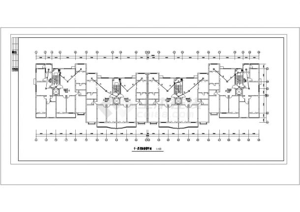 十二层商住楼强电全套详细施工电气设计CAD图纸-图二