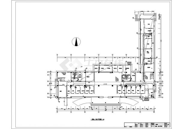某地区医院病房给排水消防设计cad图-图一
