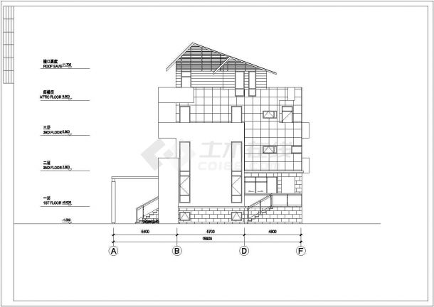 某地区帝豪B别墅建筑设计及CAD施工图-图二