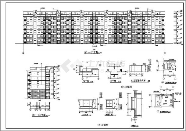 某地区莲塘的星港小镇6号楼建筑设计CAD施工图-图二