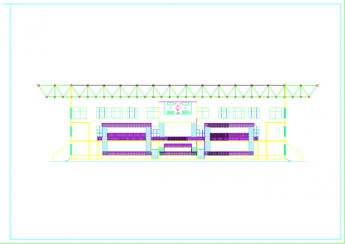 某体育馆结构设计施工CAD方案图_图1
