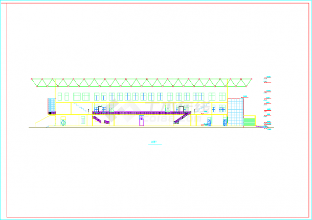 某体育馆结构设计施工CAD方案图-图二