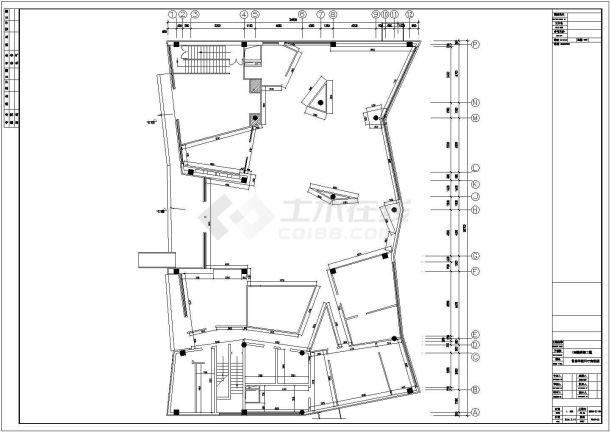 某地区售楼处装饰工程CAD建筑图-图二