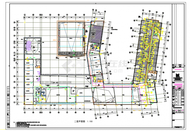 某市委党校二期工程给排水设计施工CAD图-图二