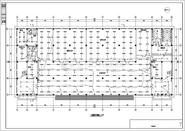 某制衣厂4层制衣车间电气设计施工图-图一