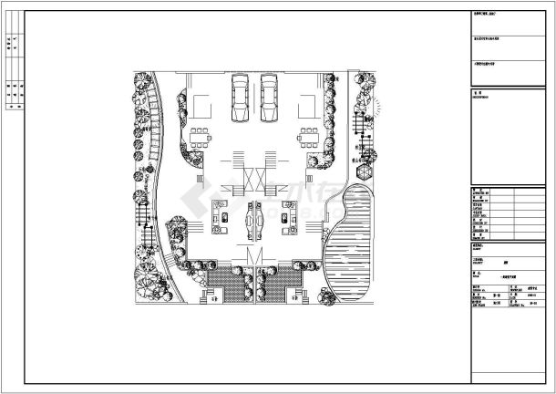 某地区3层砖混结构单体别墅建筑施工图（含效果图）-图一
