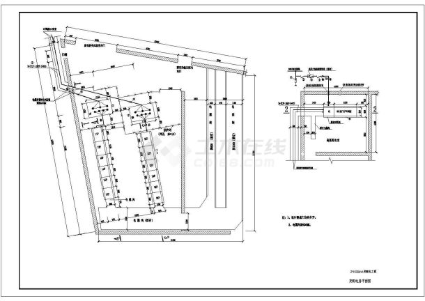 某地区2x1600kVA变配电工程设计CAD施工图纸-图二