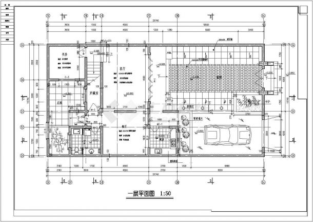 北方四合院建筑设计cad图纸带效果图2-图二