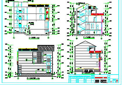 某第三层框架结构别墅建筑设计施工图-图二