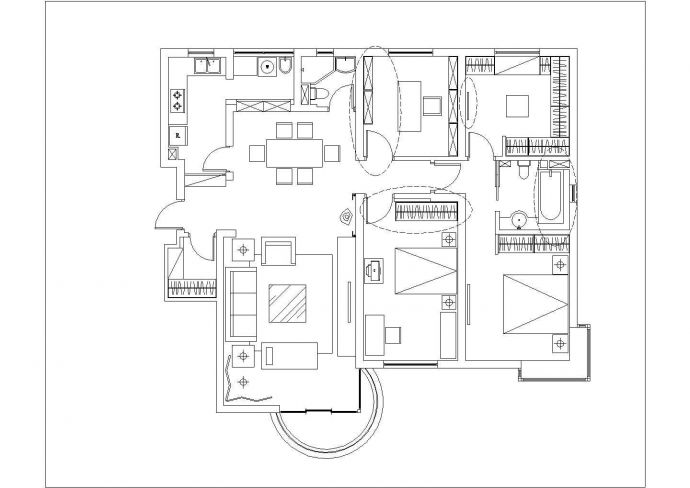 某公馆电气施工CAD设计方案图纸_图1