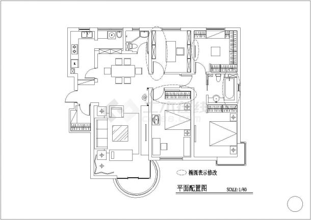 某居住公馆全套电气设计施工CAD图纸-图二