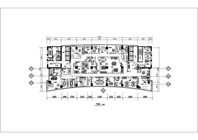多层办公空间精细装修CAD详情图_图1