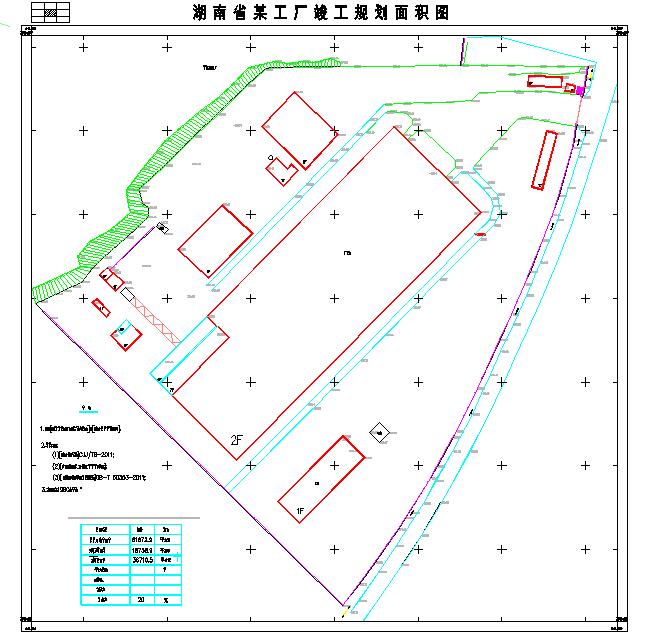 湖南省某工厂峻工规划图