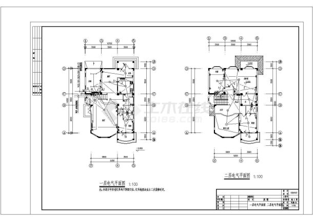 华美别墅给排水CAD全套方案设计参考图纸-图一