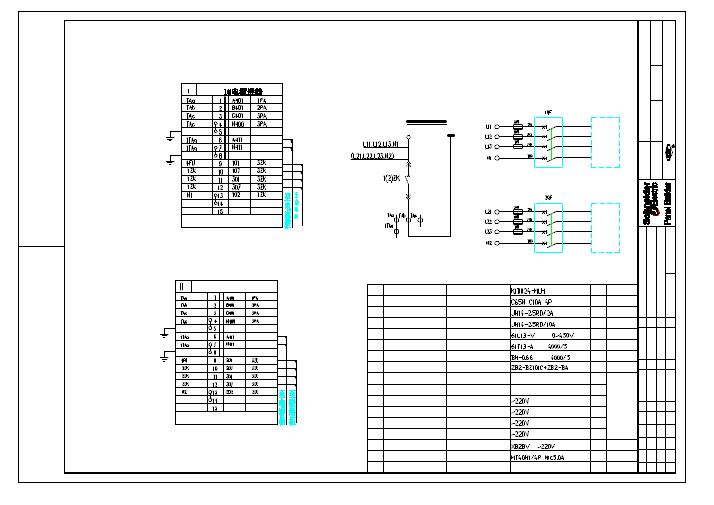 某套电气柜设备结构原理图纸