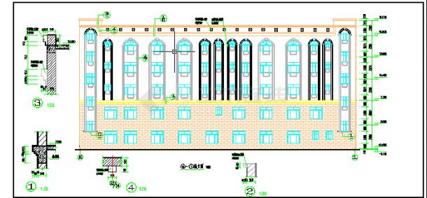 某地五层框架结构办公楼建筑方案设计图-图二