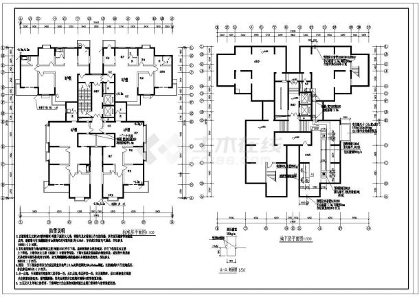 某地区新区6层住宅楼电气平面设计cad施工图-图一