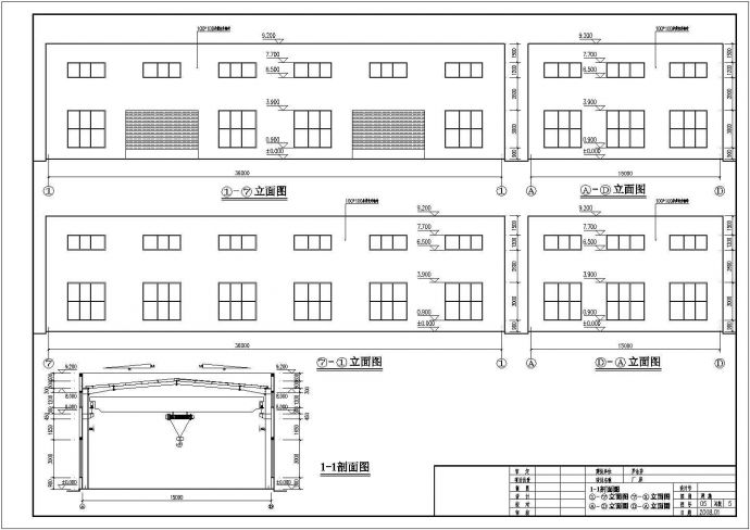 某地区5吨小吊车钢结构厂房设计施工图_图1