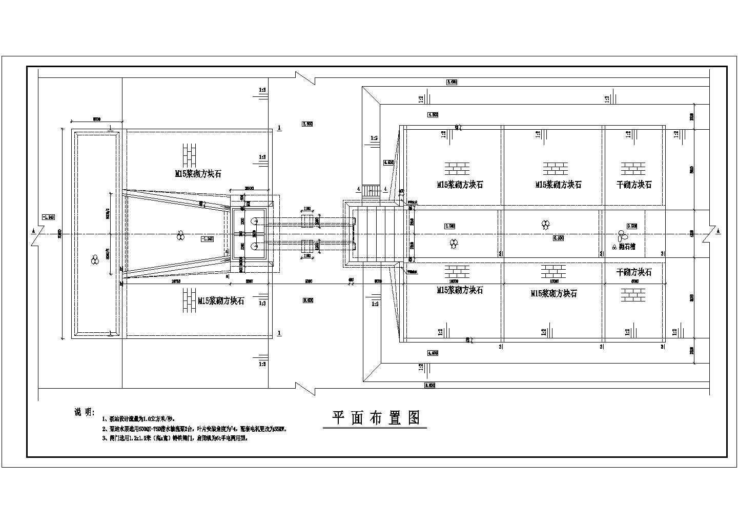 水利工程技施阶段某泵站结构钢筋图