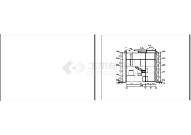 某地某别墅设计建筑cad施工图纸-图二