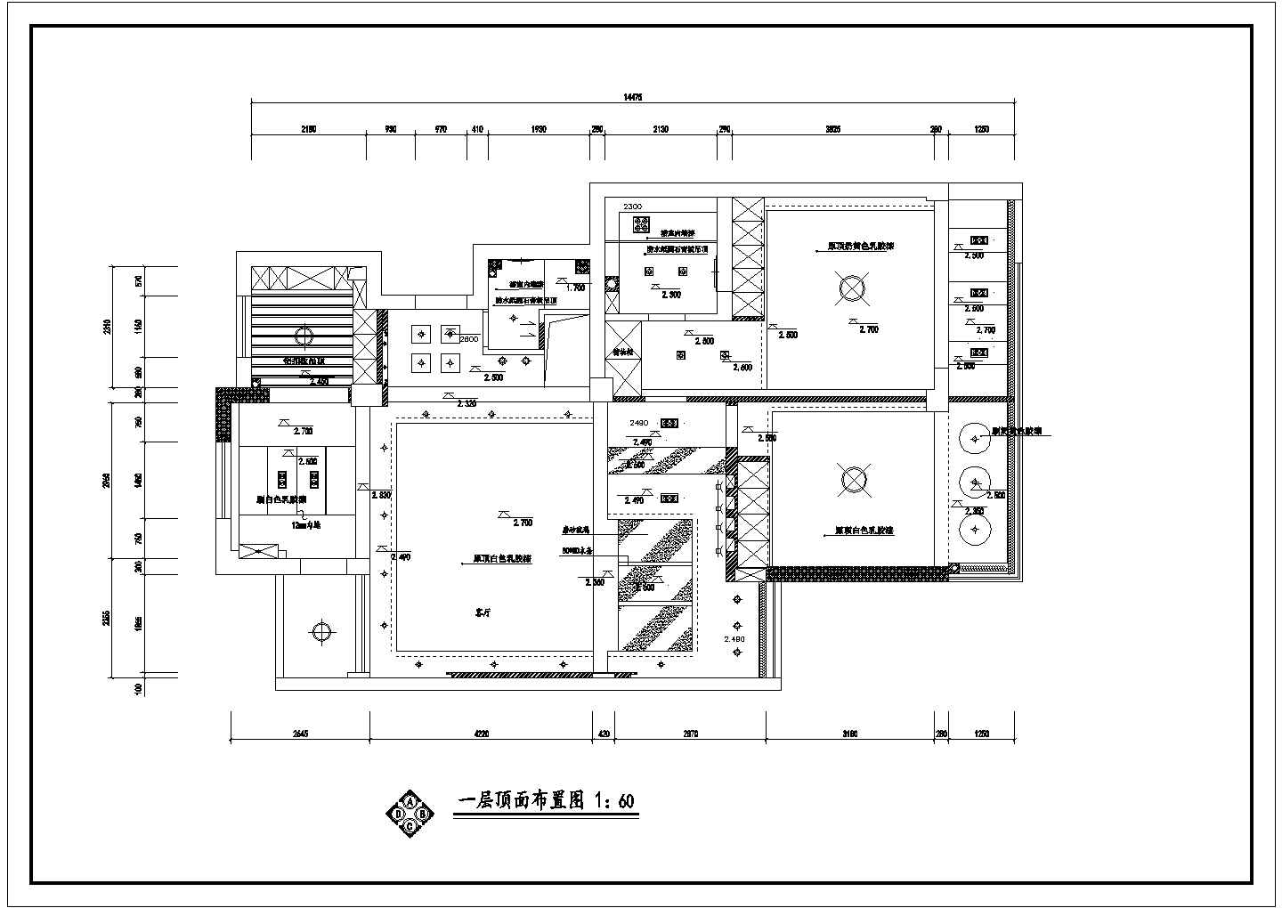 某地区二层室内装修全套CAD施工图
