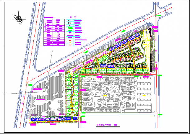 别墅住宅区建筑设计规划CAD图纸-图一