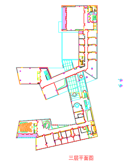 某大学中法中心建筑设计施工CAD图-图一