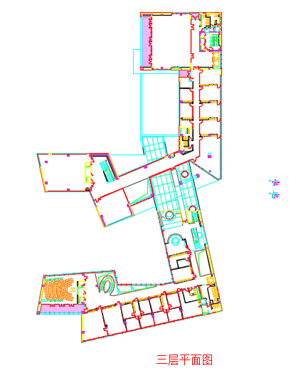 某大学中法中心建筑设计施工CAD图_图1