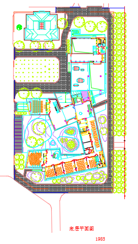 某大学中法中心建筑设计施工CAD图-图二